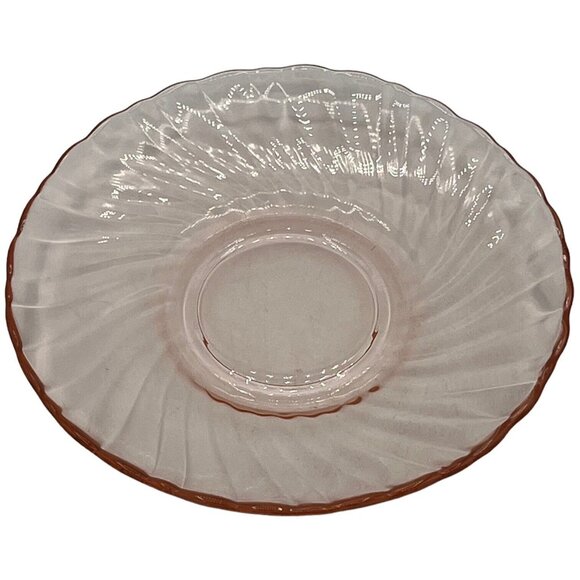 Arcoroc France Luminarc Rosaline Pink Swirl Cup & Saucer Cup 3 1/2 Saucer 5 1/2" - Picture 7 of 16